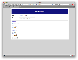 Sample registration form