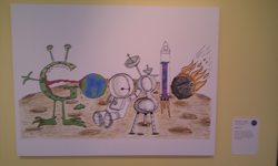 Award winning Doodle of an astronaut